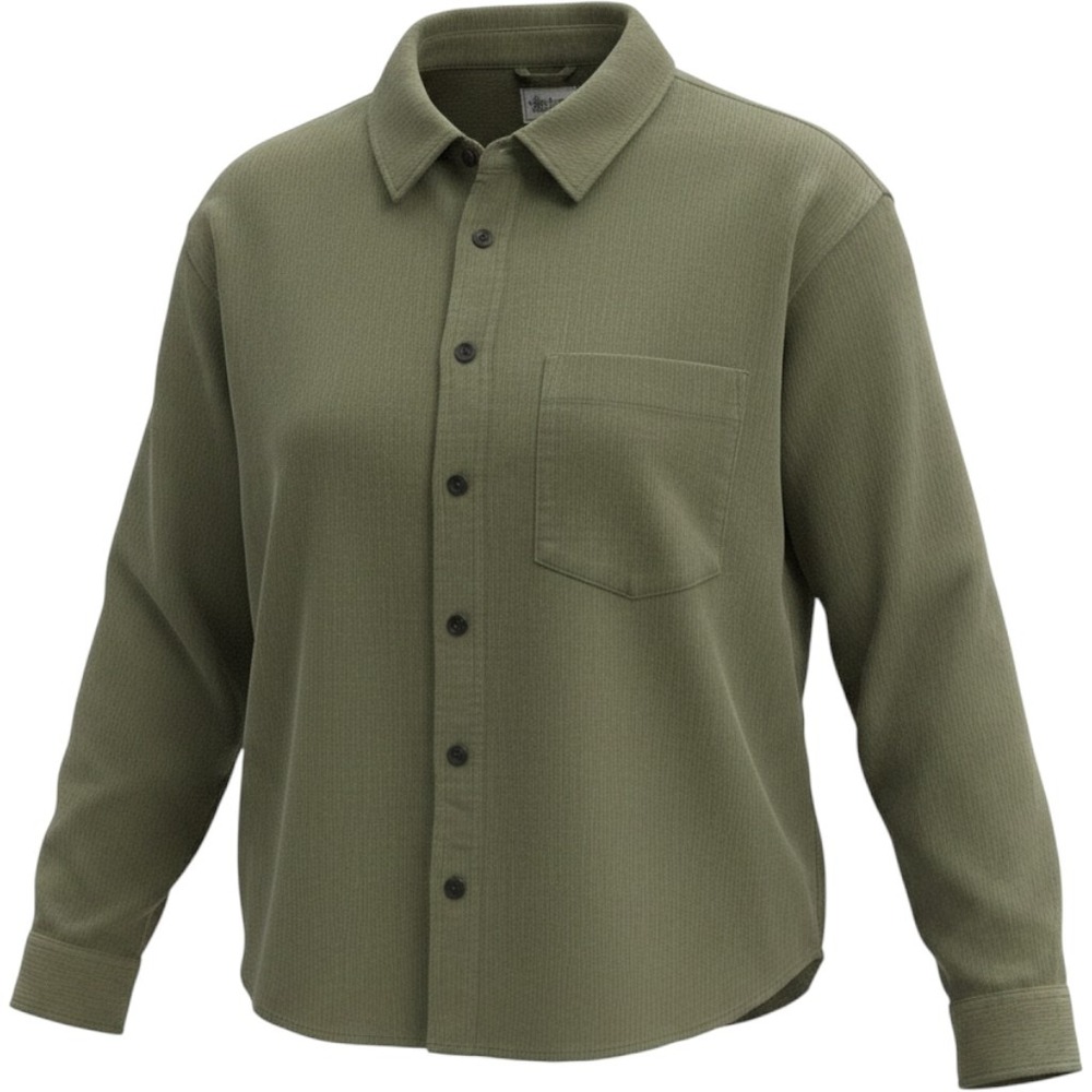 Alpine Design Mens Olive Haze Organic Cotton Corduroy Shirt ADW24301 L